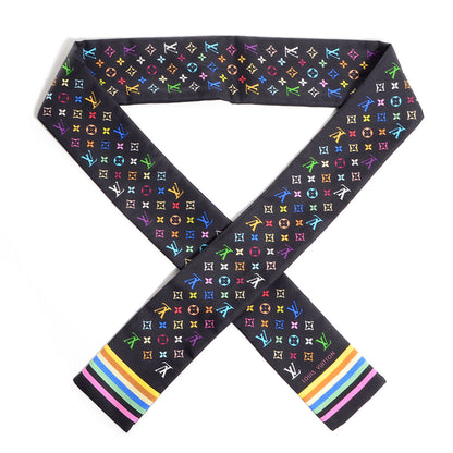 Louis Vuitton Silk Monogram Multicolor Bandeau Black 1 of 4