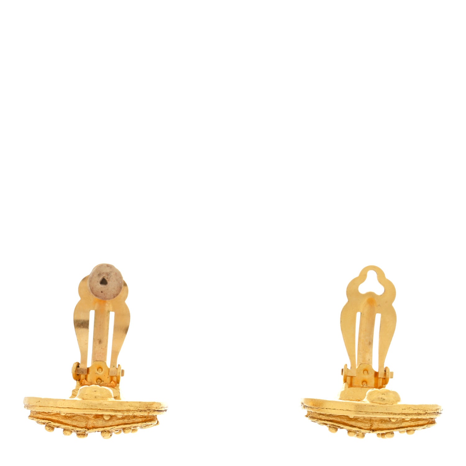 Chanel Round CC Clip On Earrings Gold 3 of 4