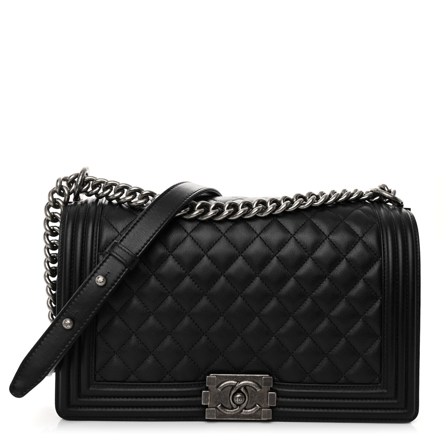 Chanel Lambskin Quilted New Medium Boy Flap Black 1 of 11