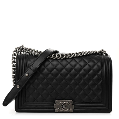 Chanel Lambskin Quilted New Medium Boy Flap Black 1 of 11