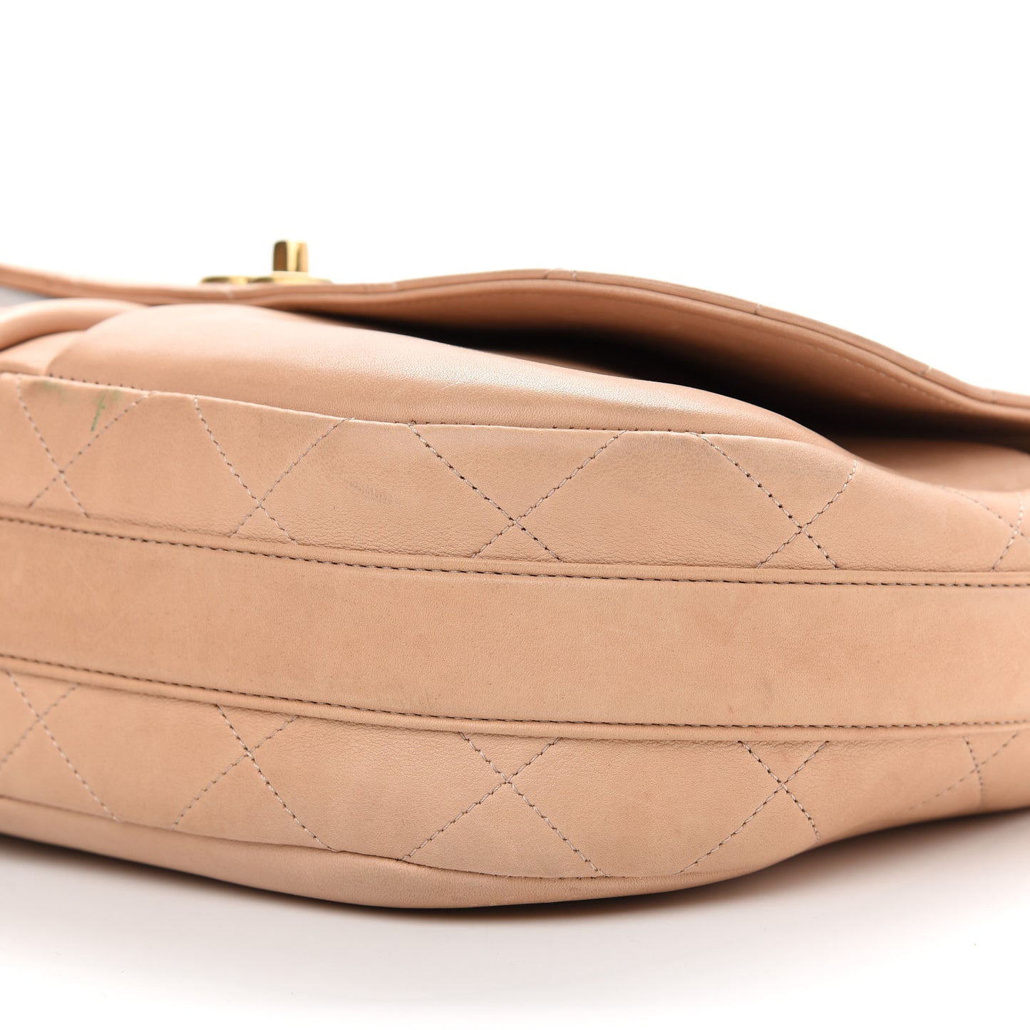 Calfskin Stitched Small Paris in Rome Messenger Beige