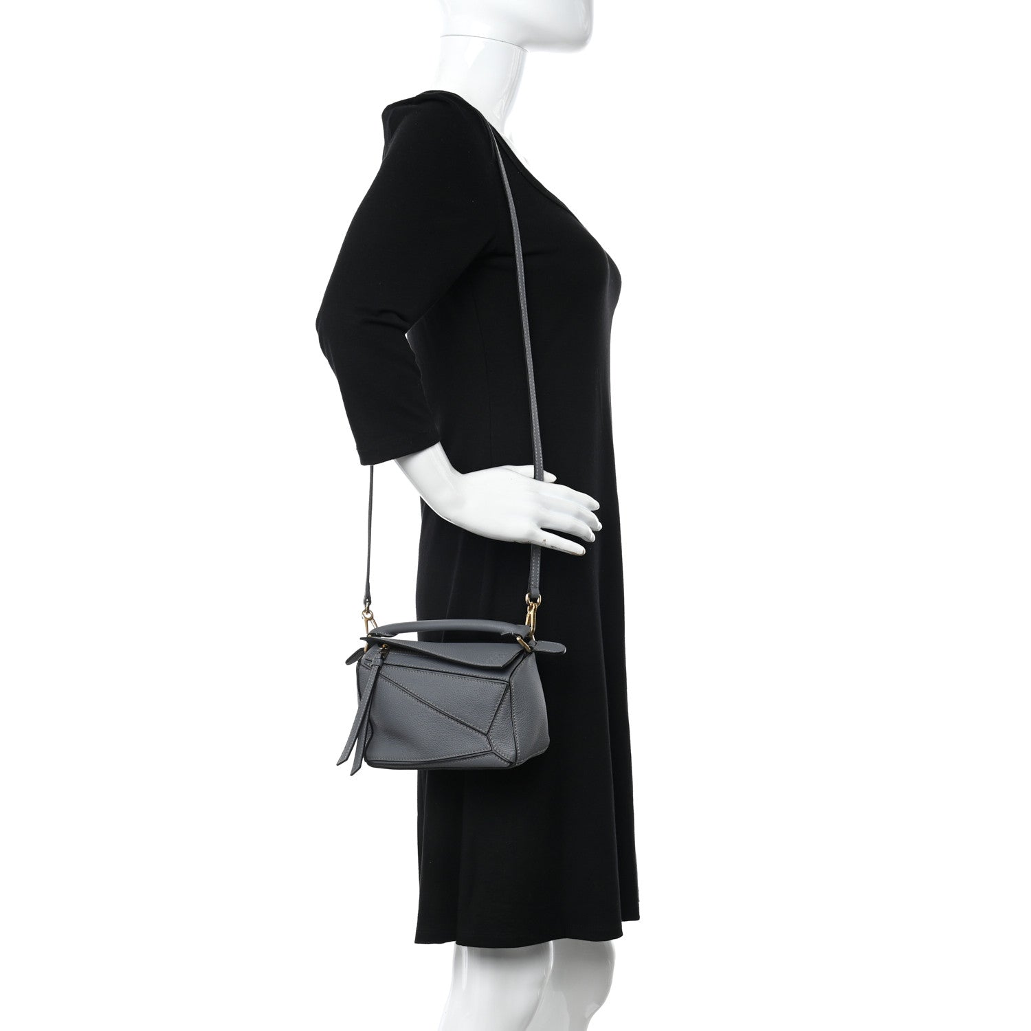 Loewe Calfskin Mini Puzzle Bag Asphalt Grey 2 of 10