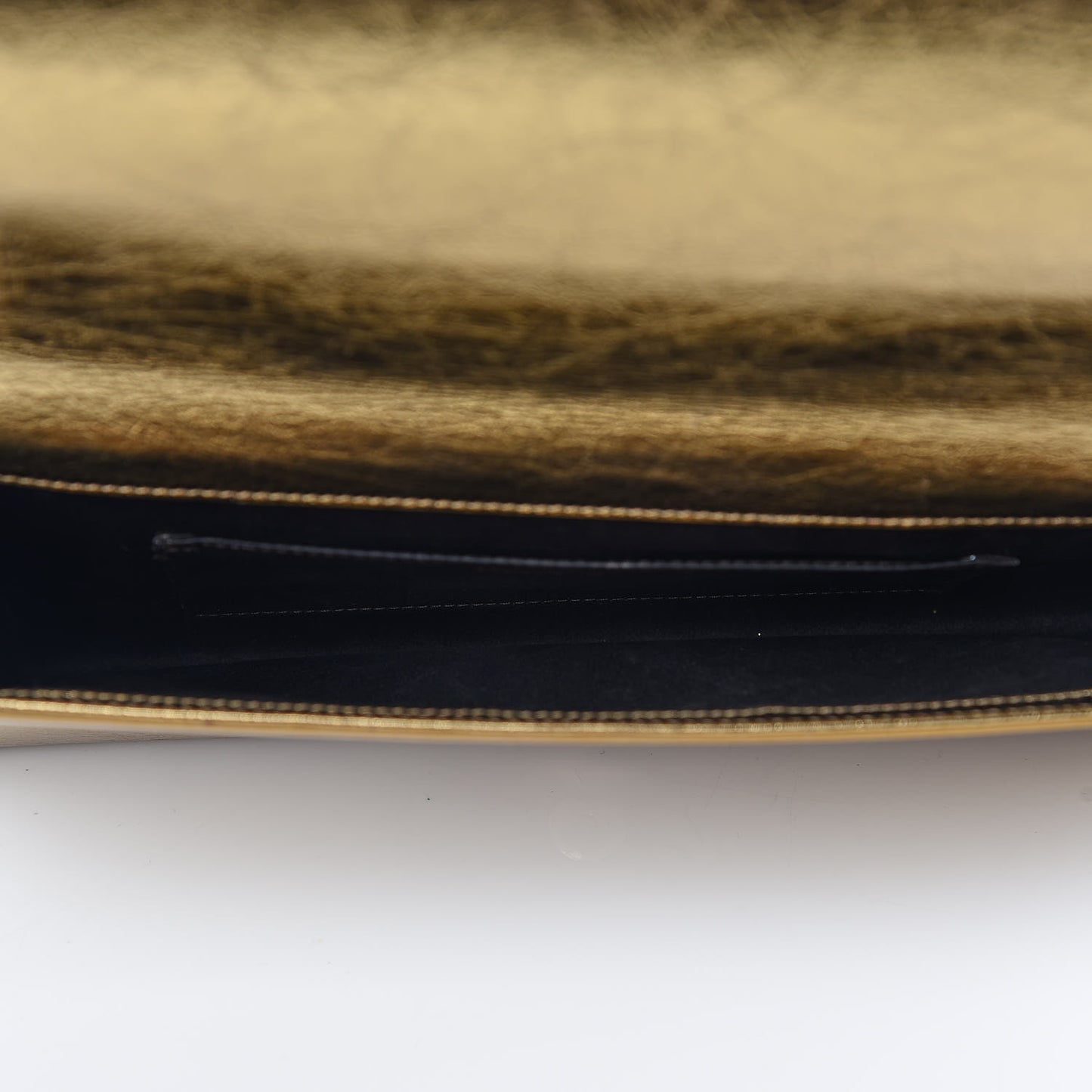 Metallic Calfskin Monogram Large Belle De Jour Clutch Gold