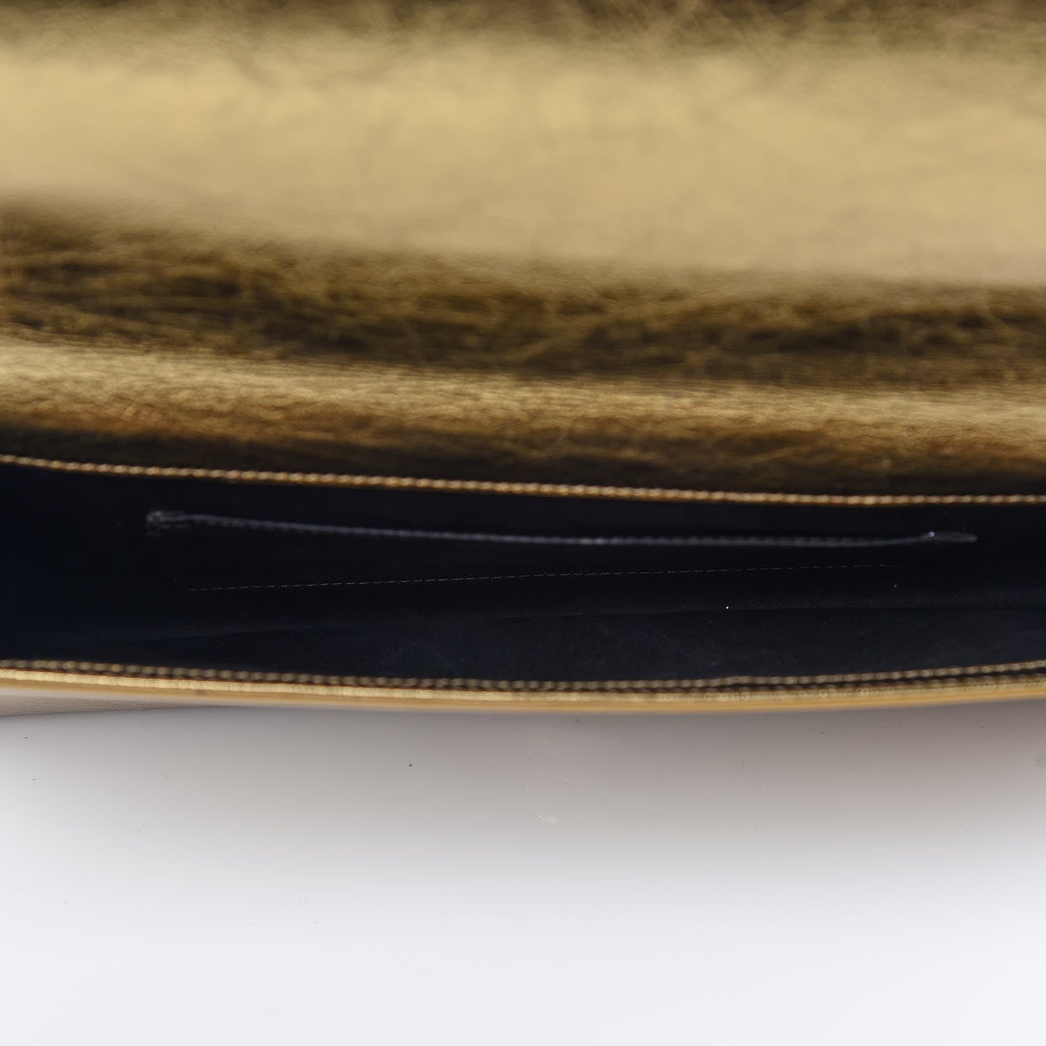 Saint Laurent Metallic Calfskin Monogram Large Belle De Jour Clutch Gold 7 of 11