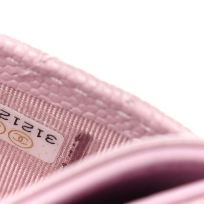 Chanel Caviar Quilted Card Holder Pink 8 of 9