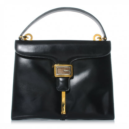 Gucci Leather G Top Handle Bag Black 1 of 6