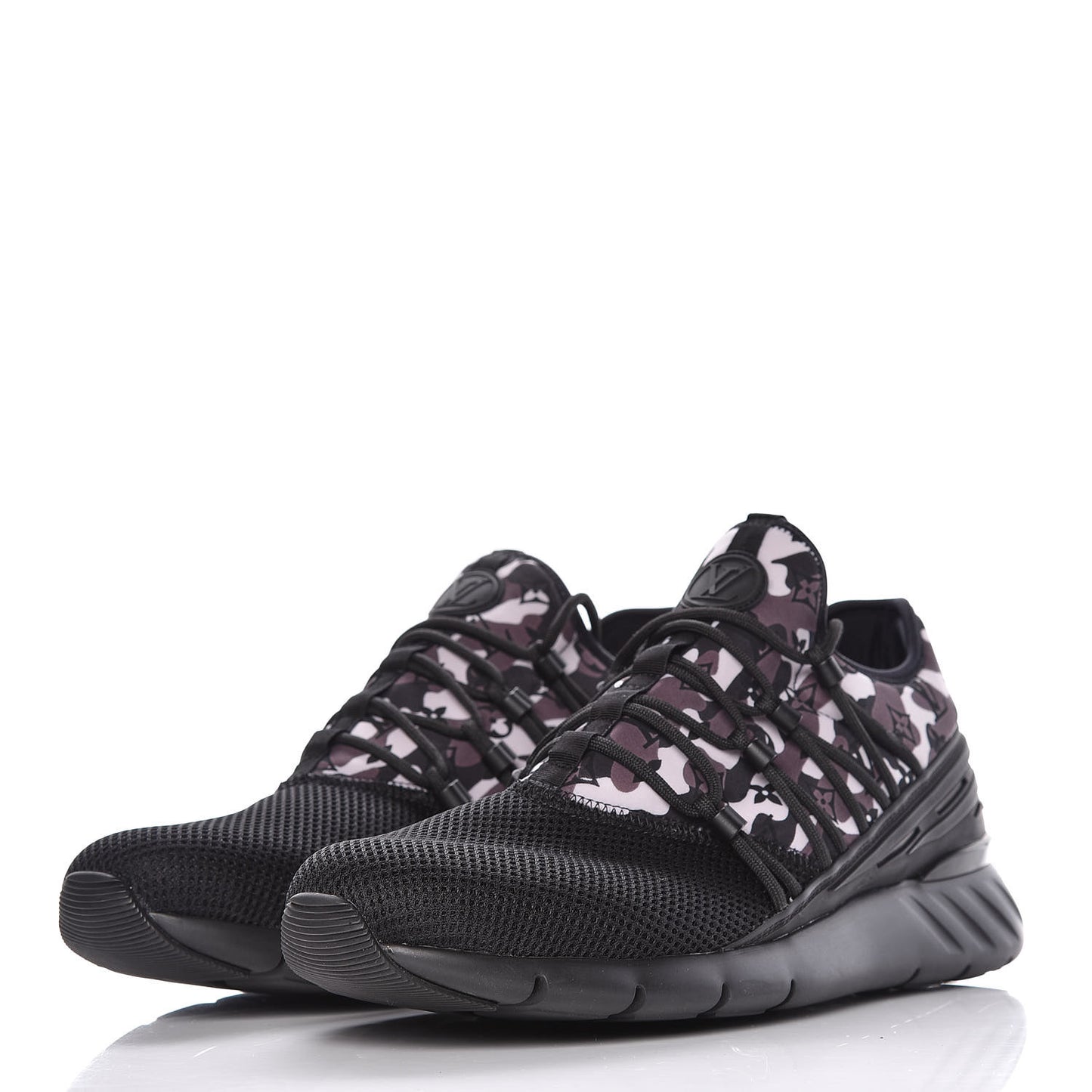 Neoprene Mesh Rubber Monogram Camo Fastlane Low Sneakers 10 Black