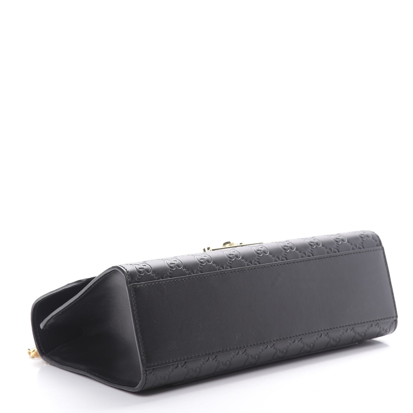 Guccissima Medium Padlock Shoulder Bag Black