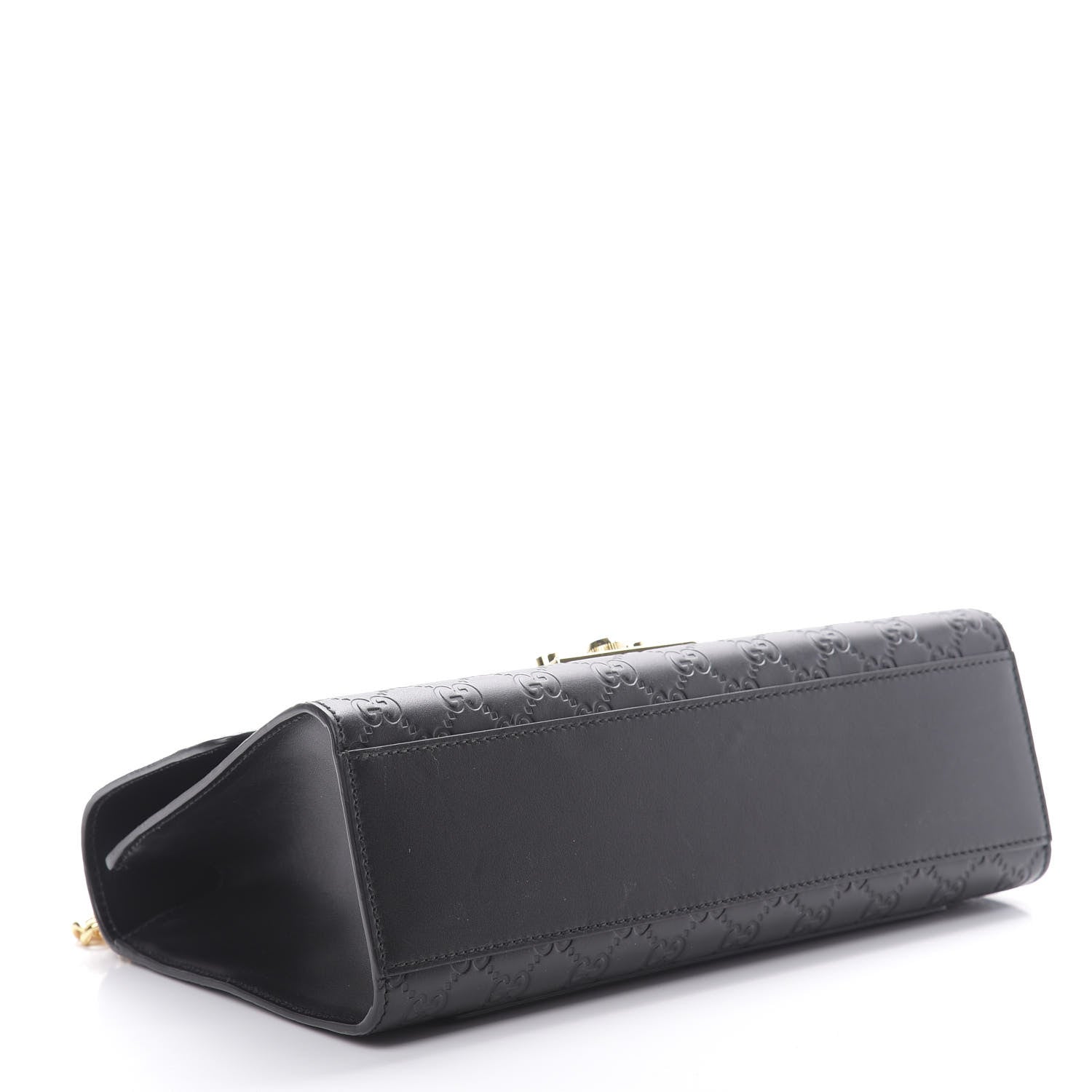 Gucci Guccissima Medium Padlock Shoulder Bag Black 3 of 11