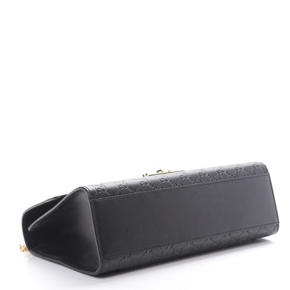 Gucci Guccissima Medium Padlock Shoulder Bag Black 3 of 11