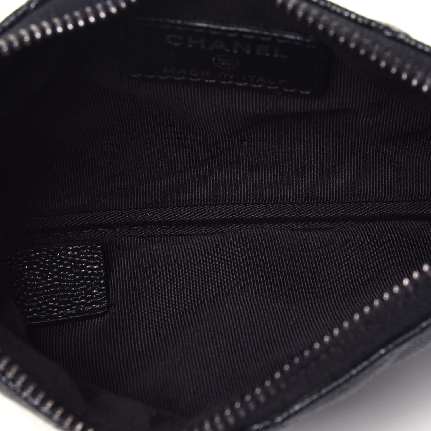 Chanel Iridescent Caviar Quilted Small Cosmetic Case Black 5 of 7