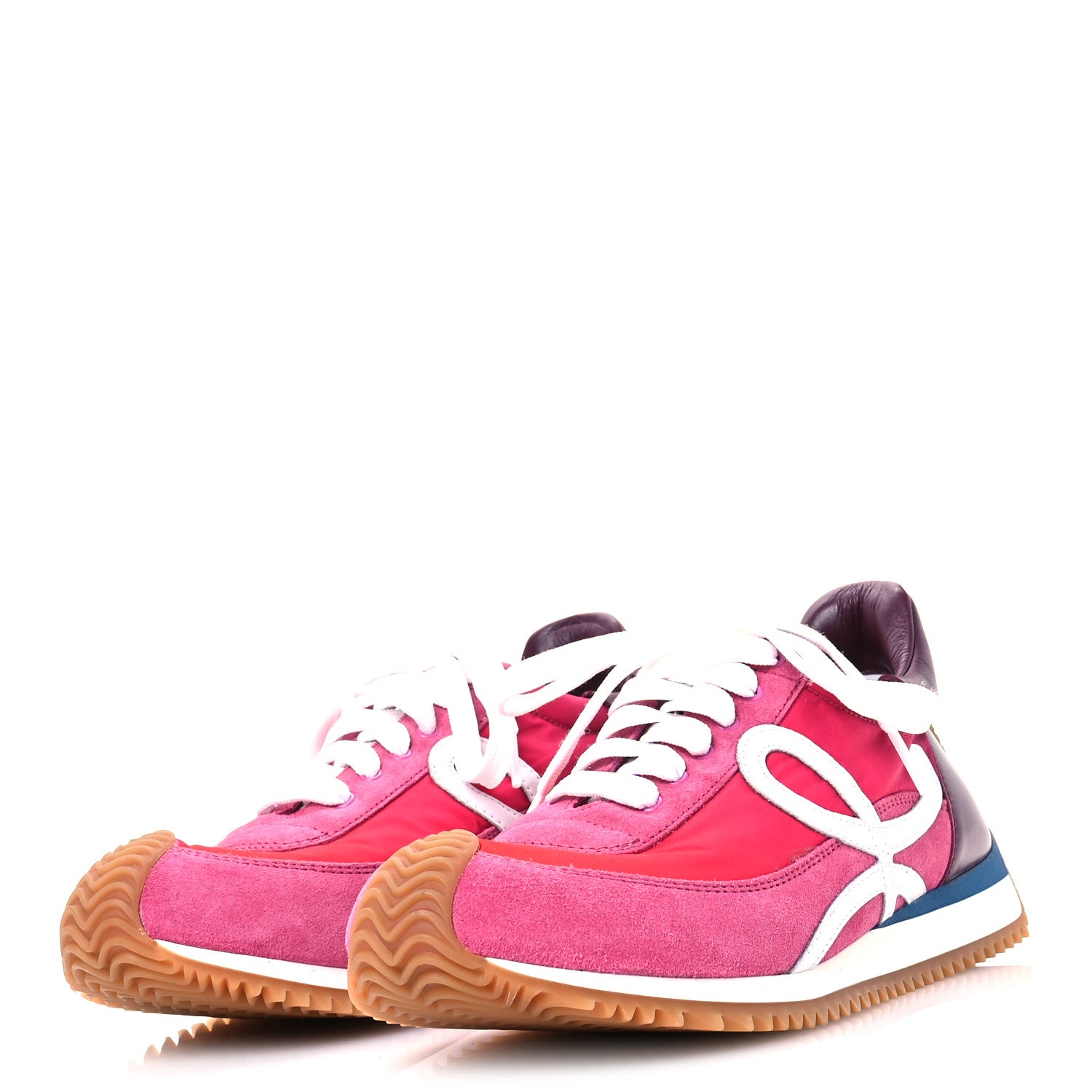 Loewe Nylon Suede Flow Runners 2.0 Sneakers 38 Gradient Pink White 4 of 9