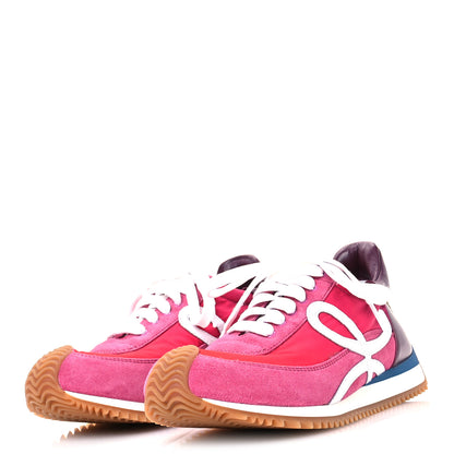 Loewe Nylon Suede Flow Runners 2.0 Sneakers 38 Gradient Pink White 4 of 9