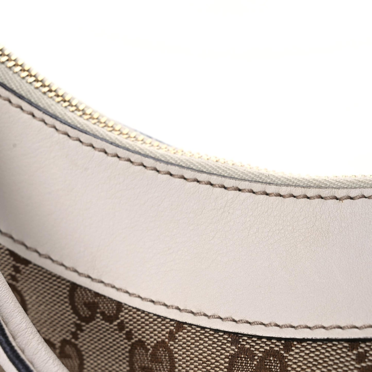 Monogram Medium D Gold Ring Hobo White