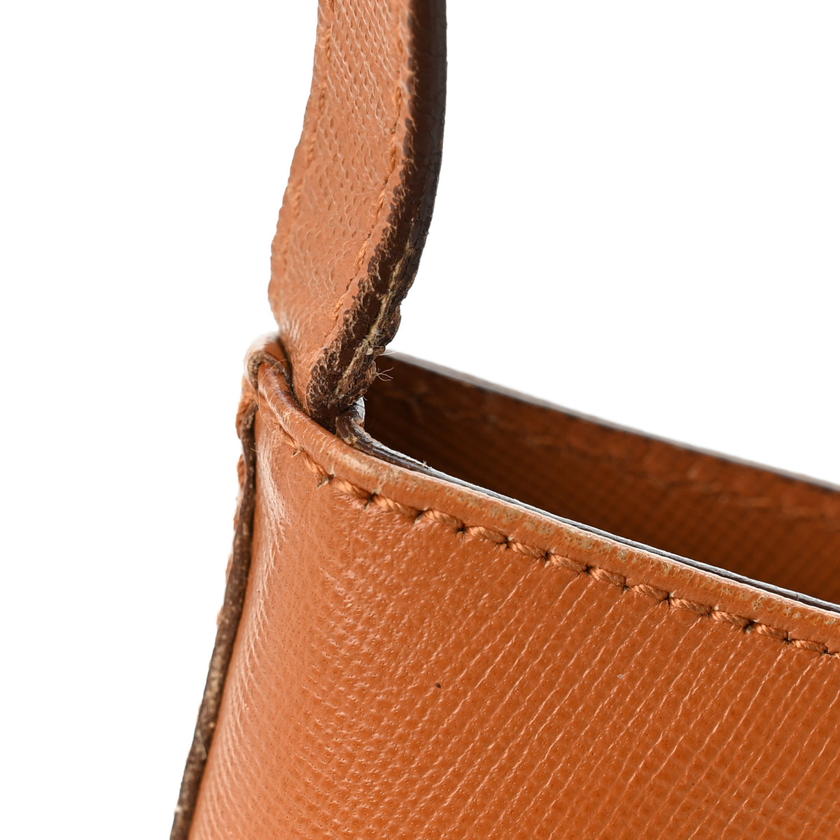 Hammered Calfskin Trifolio Shoulder Bag Brown