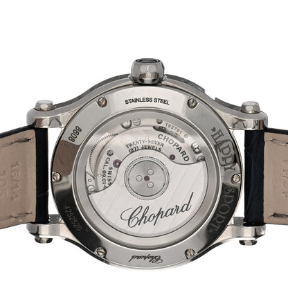 Chopard Stainless Steel Alligator 5 Diamond 33mm Happy Sport Automatic Watch 4 of 5