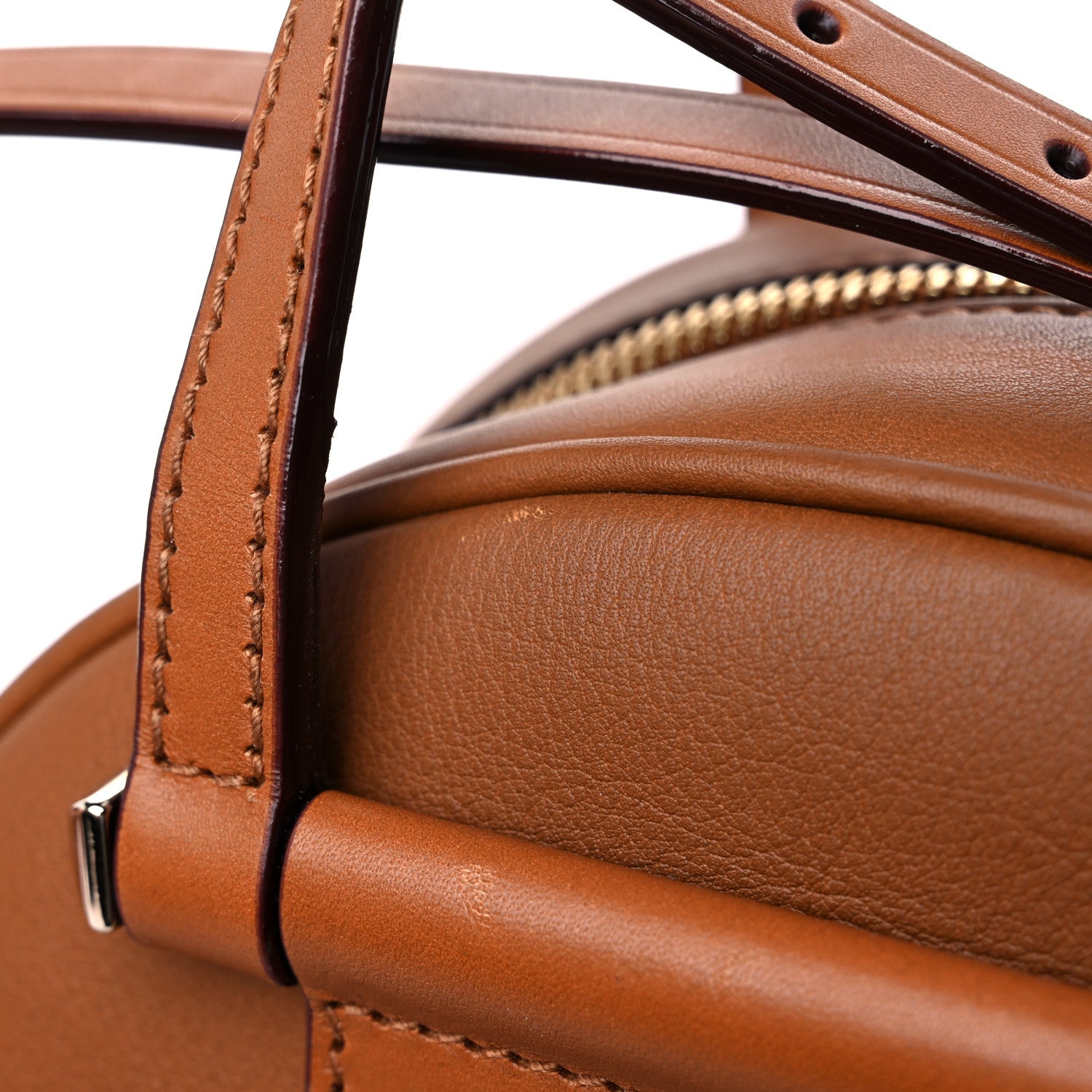 Jimmy Choo Calfskin Small Varenne Bowling Bag Brown 11 of 14