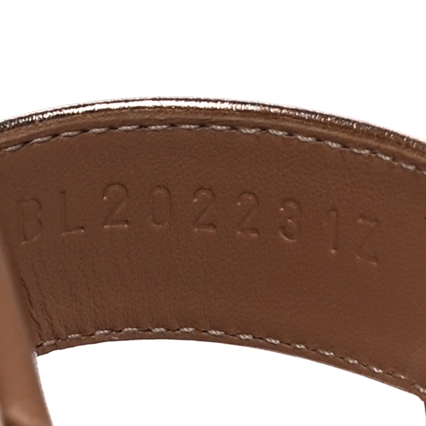 Hermes Metallic Calfskin Oran Sandals 37 Rose Dore 11 of 12
