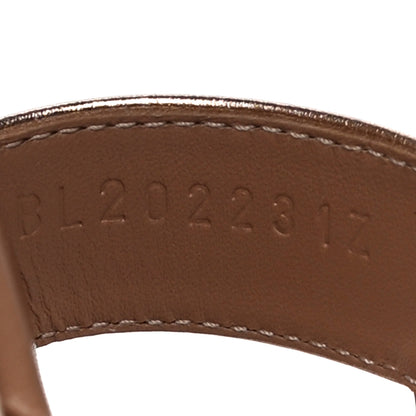 Hermes Metallic Calfskin Oran Sandals 37 Rose Dore 11 of 12