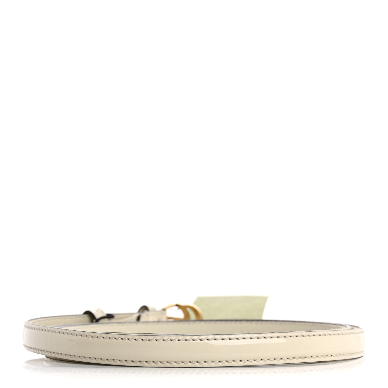 Gucci Patent Double G Thin Belt 100 40 Mystic White 2 of 6