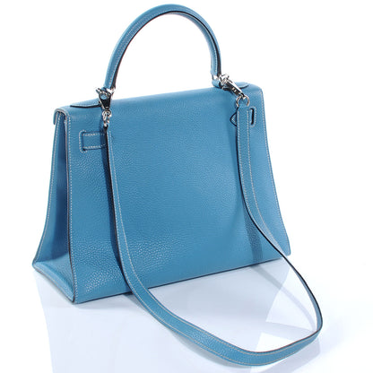 Hermes Taurillon Clemence Kelly 28 Blue Jean 3 of 10
