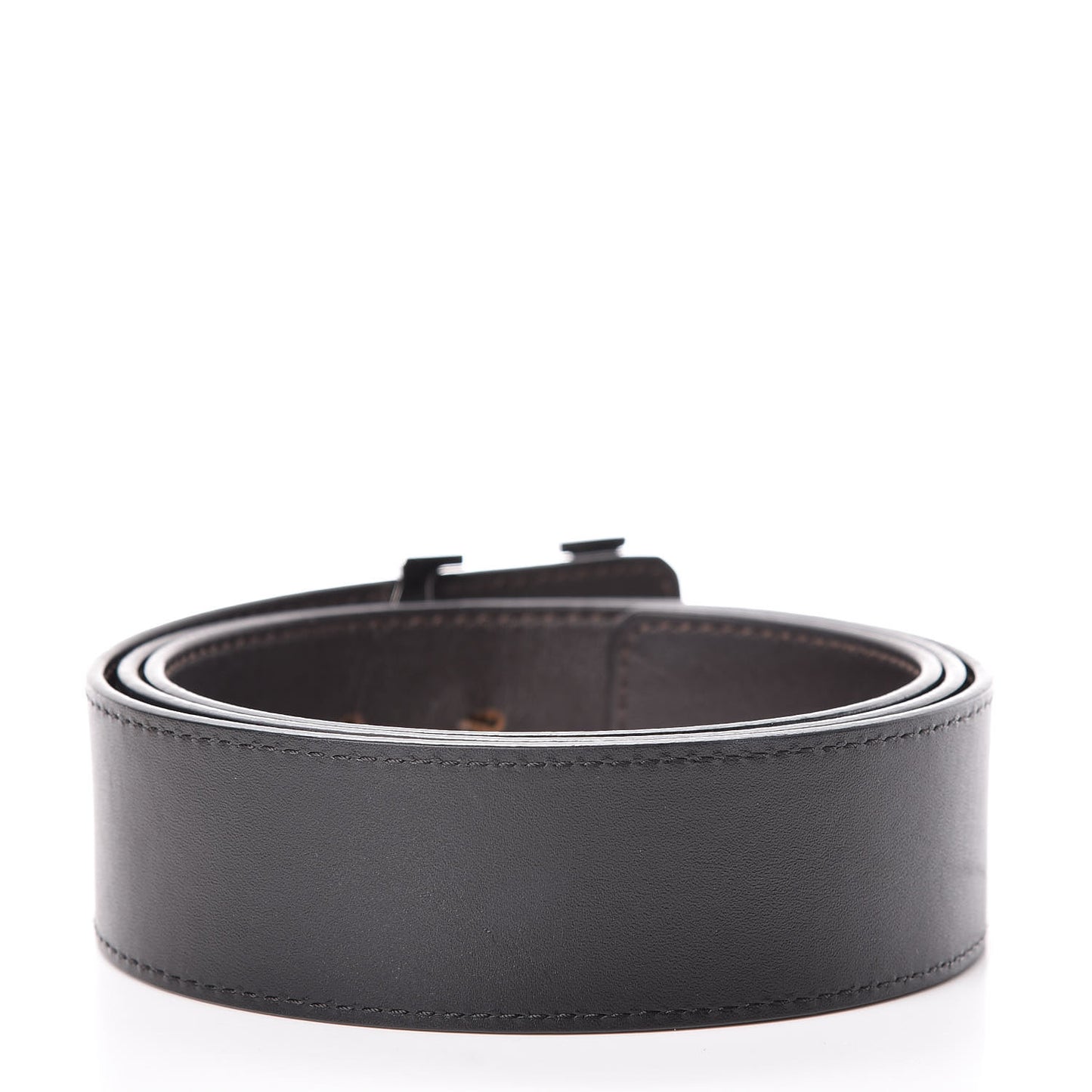 Calfskin 40mm LV Initiales Reversible Belt 100 40 Dark Brown Black