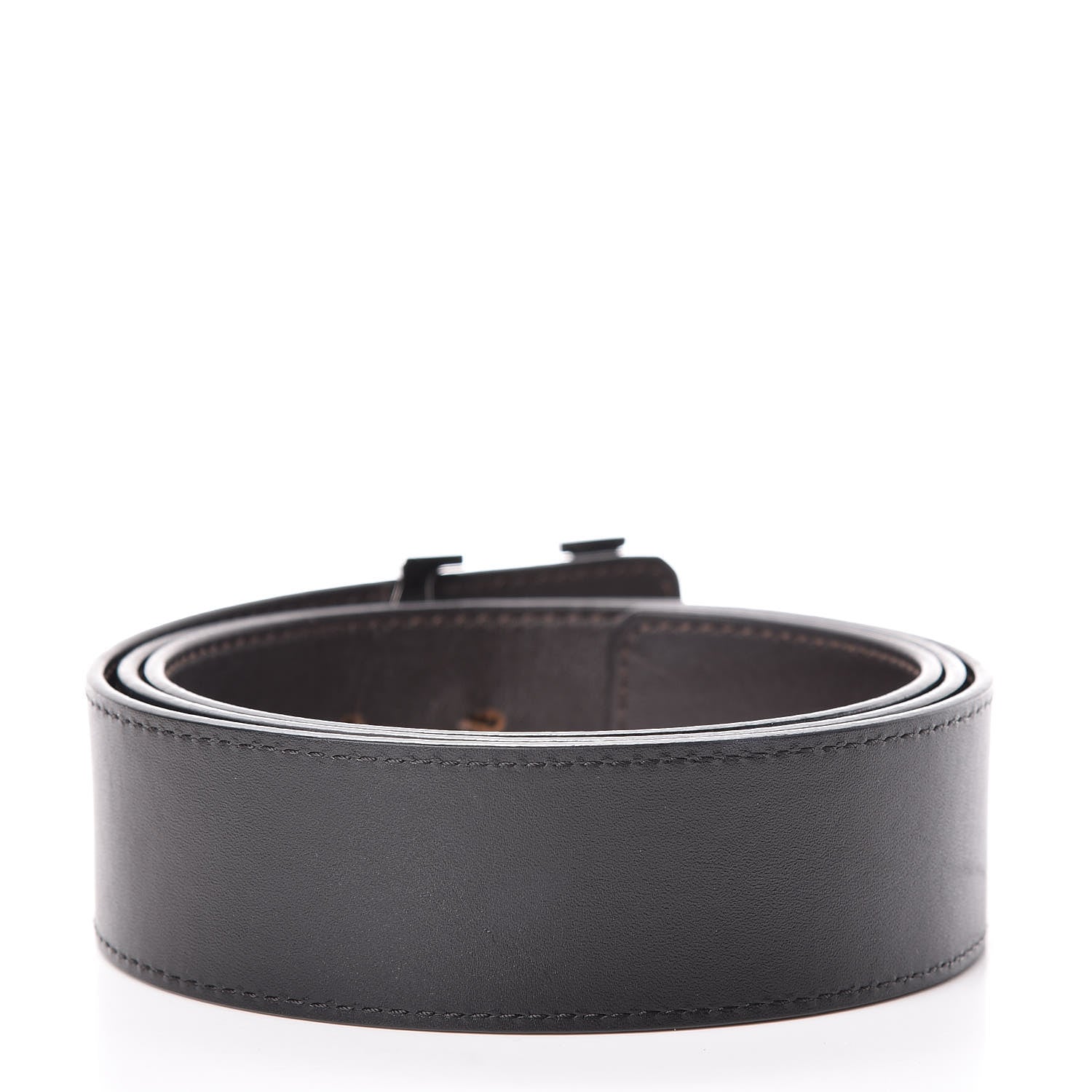 Louis Vuitton Calfskin 40mm LV Initiales Reversible Belt 100 40 Dark Brown Black 3 of 13