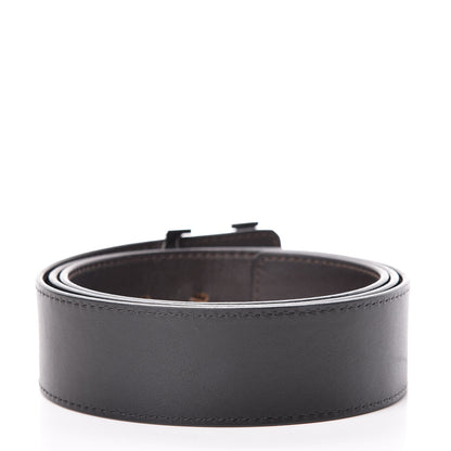 Louis Vuitton Calfskin 40mm LV Initiales Reversible Belt 100 40 Dark Brown Black 3 of 13