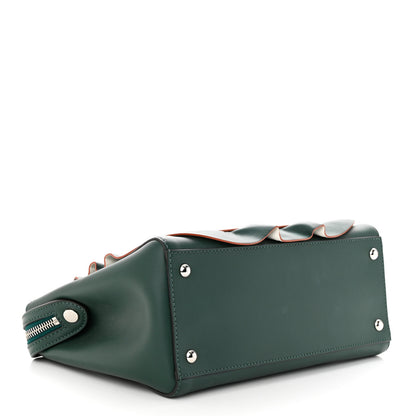 Fendi Vitello Baltico Century Dolce Waves DotCom Satchel Verde Inglese White 6 of 13