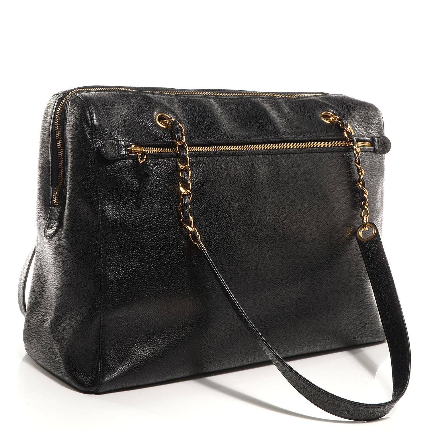 Chanel Caviar Large CC Shoulder Bag Black 3 of 8