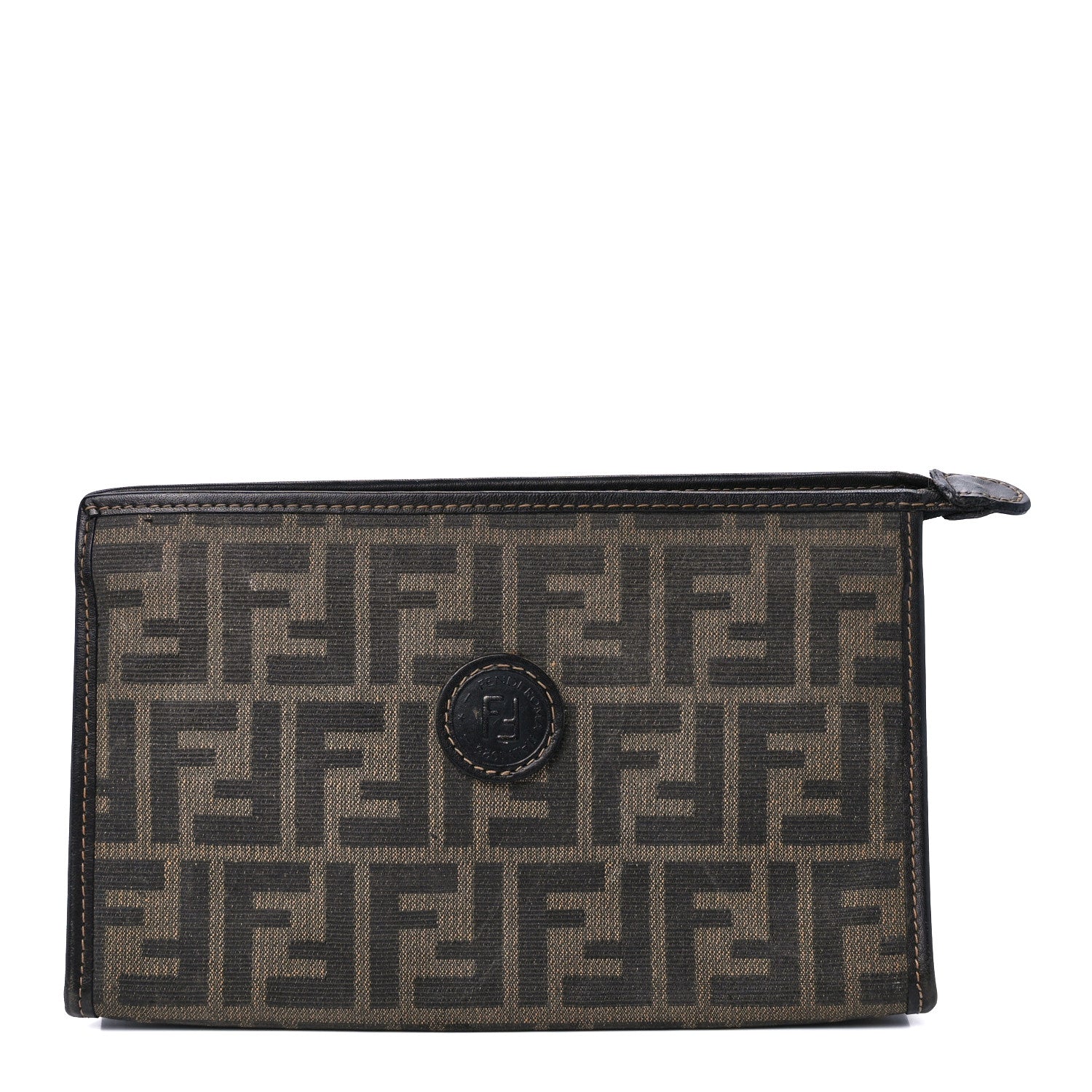 Fendi Zucca Zip Pouch Tobacco 1 of 14