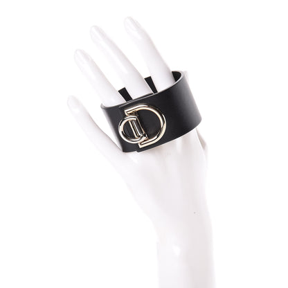 Christian Dior Calfskin Large Logo Bracelet Black 2 of 7