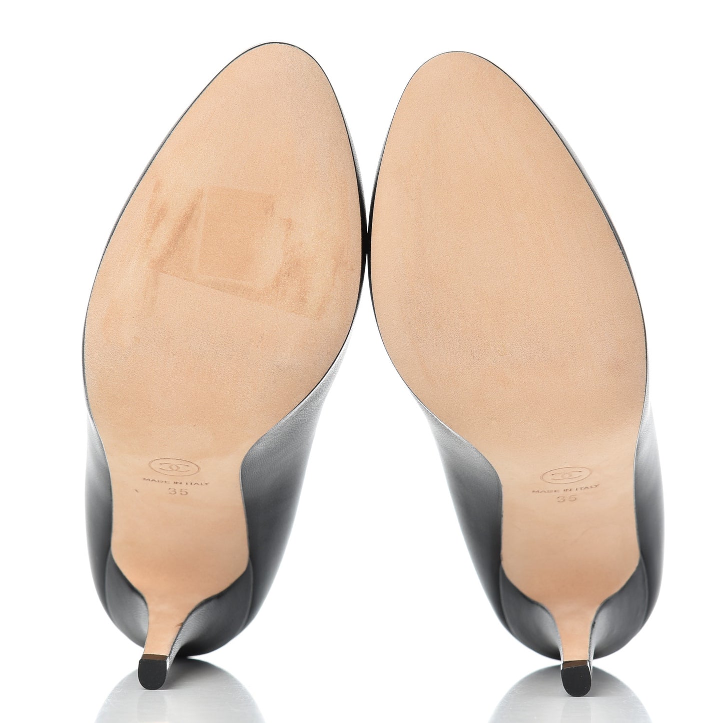 Lambskin CC Pumps 35 Black