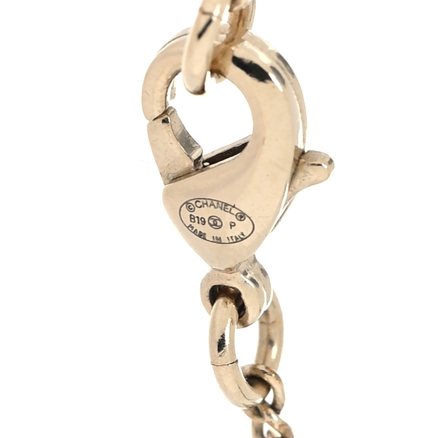 Baguette Crystal High Society CC Pendant Necklace Gold