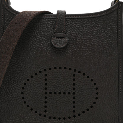Hermes Taurillon Clemence Evelyne TPM Chocolate 8 of 11
