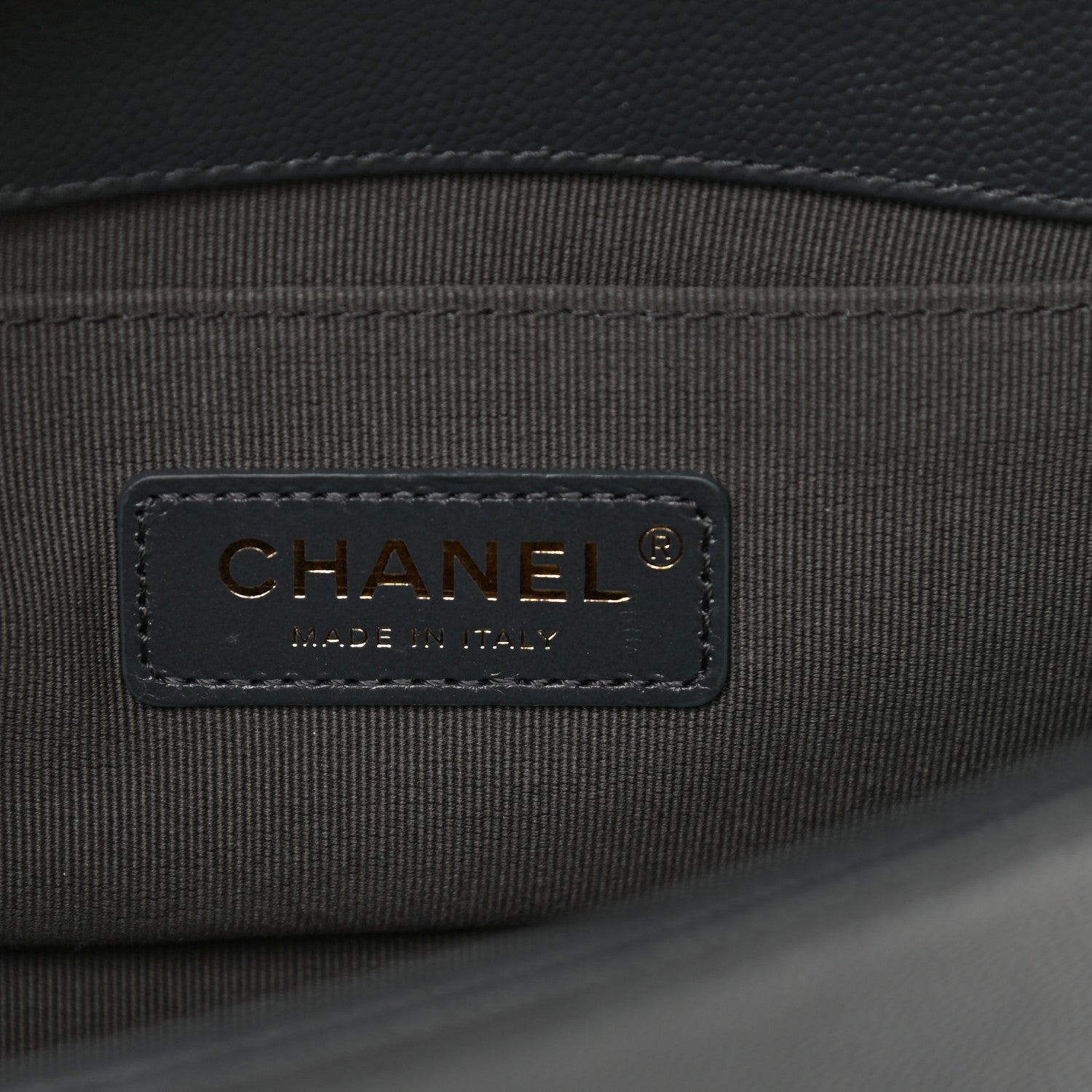 Chanel Caviar Chevron Quilted Small Boy Flap Dark Grey 6 of 12