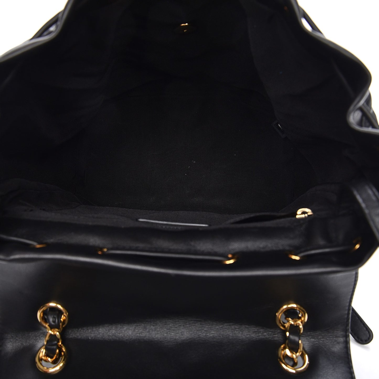 Calfskin Chevron Quilted Large Urban Spirit Backpack Black