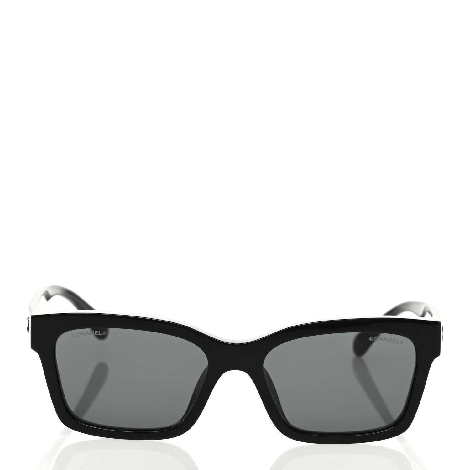 Chanel Acetate Polarized Square Sunglasses 5417 Black 2 of 8