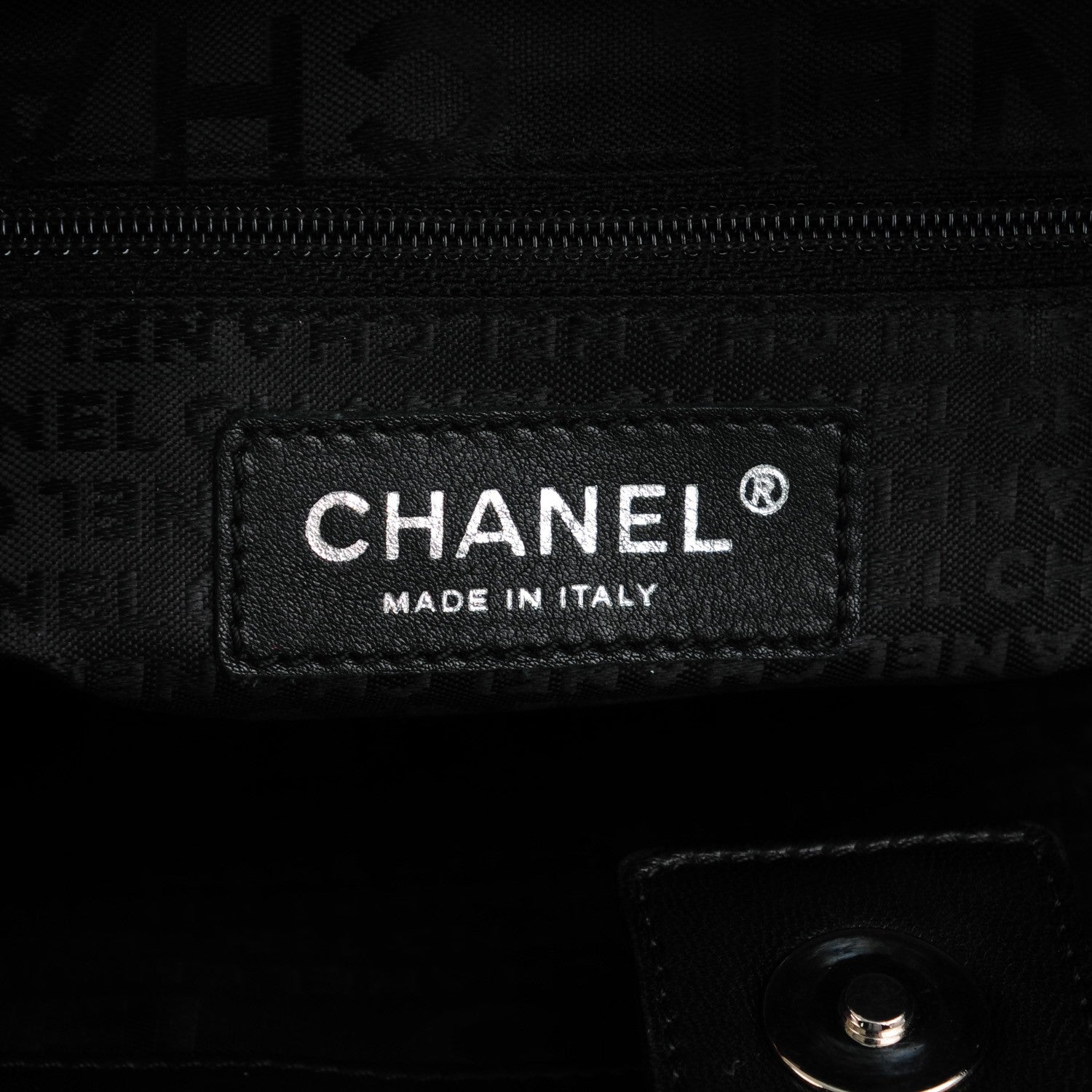Chanel Lambskin Square Stitched Tote Black 6 of 9