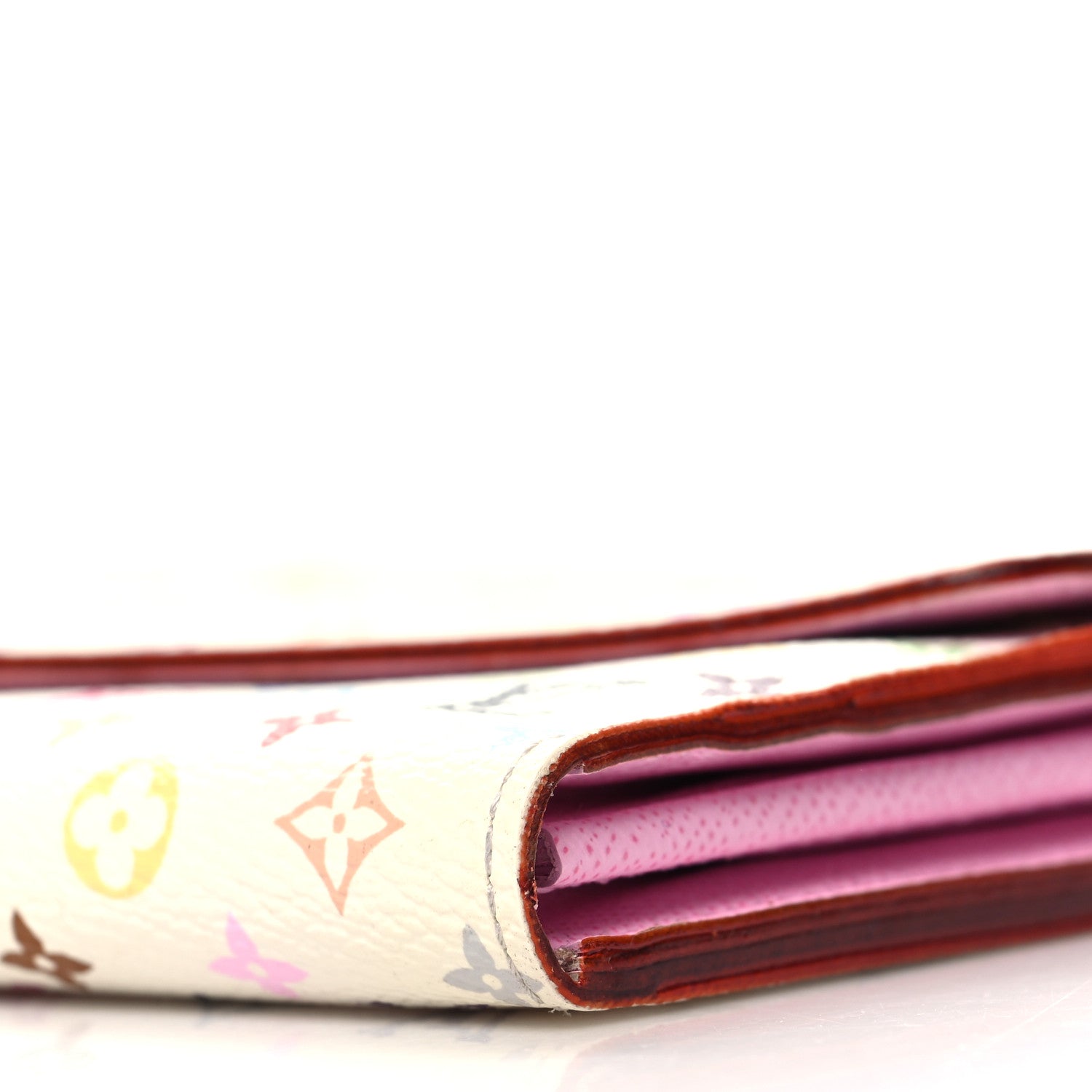 Louis Vuitton Monogram Multicolor Sarah Wallet NM White Litchi 9 of 10