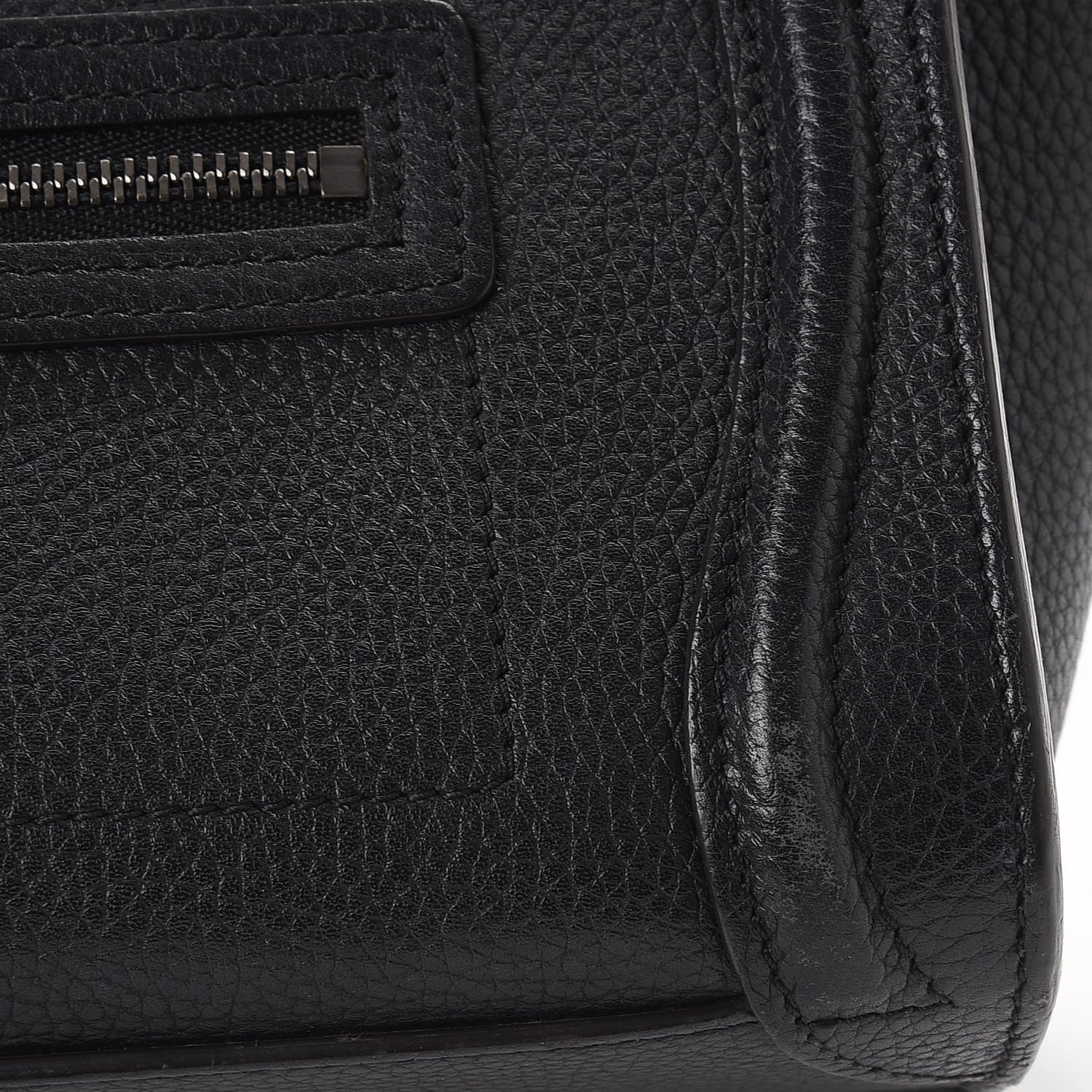Celine Drummed Calfskin Nano Luggage Black 14 of 17