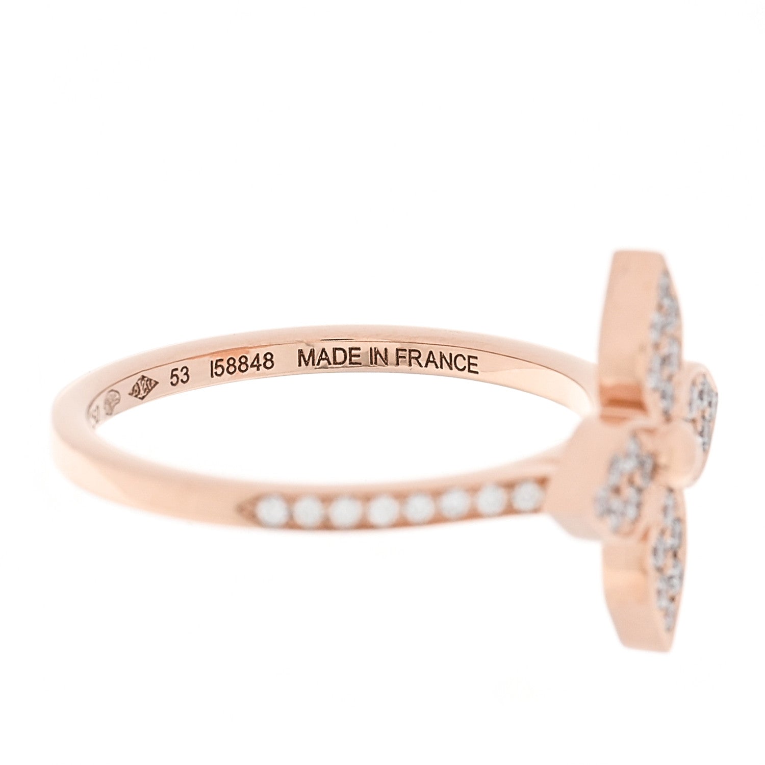 Louis Vuitton 18K Pink Gold Diamond Star Blossom Ring 53 6.5 5 of 6