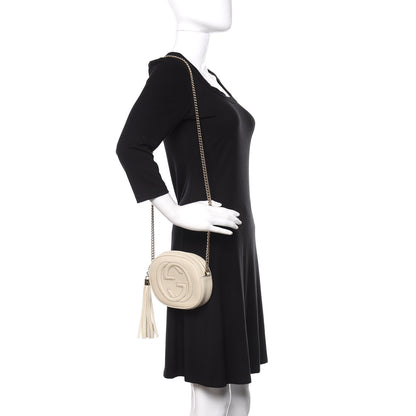 Gucci Pebbled Calfskin Mini Soho Chain Bag Off White 2 of 10