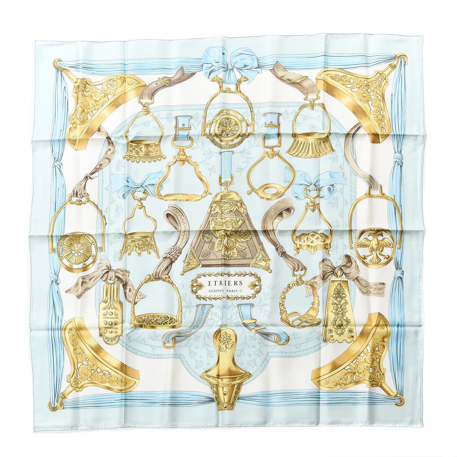 Hermes Silk Etriers Scarf 90 1 of 4