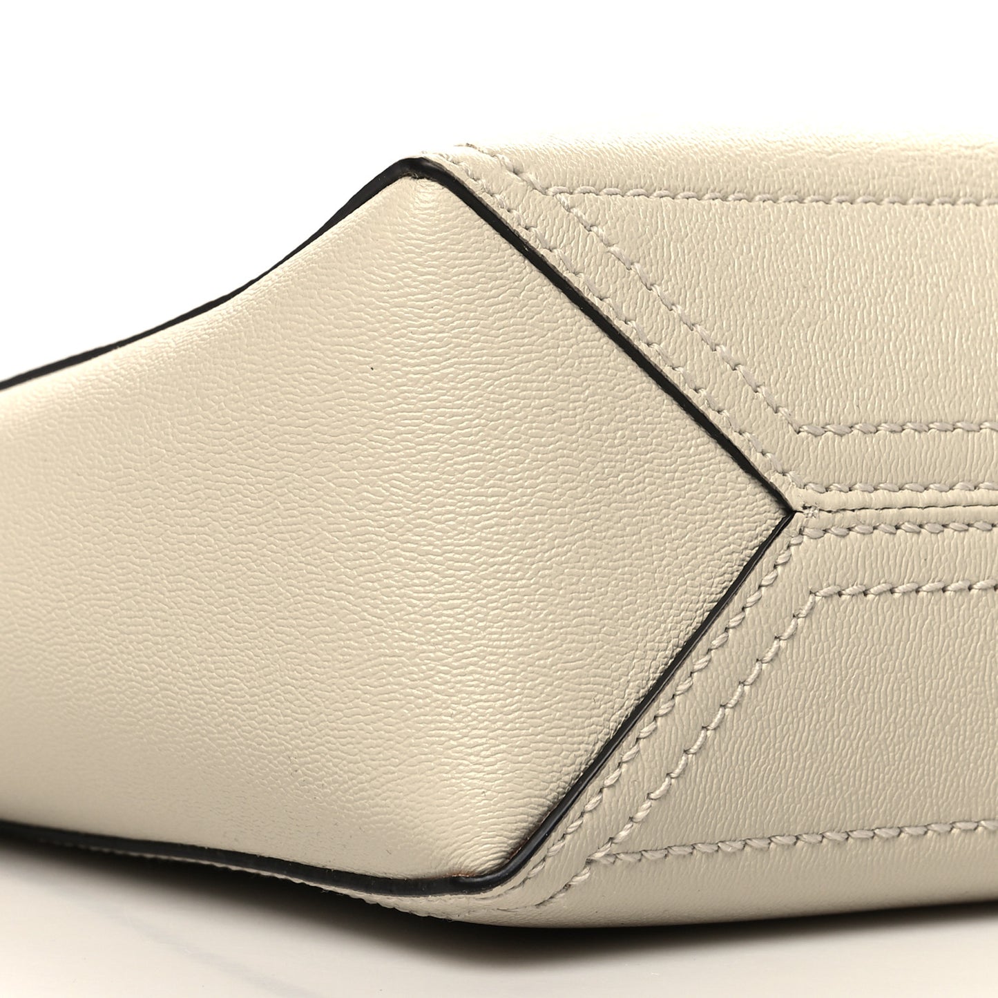 New Sakai Calfskin Lux Small Dahlia Tote Mystic White