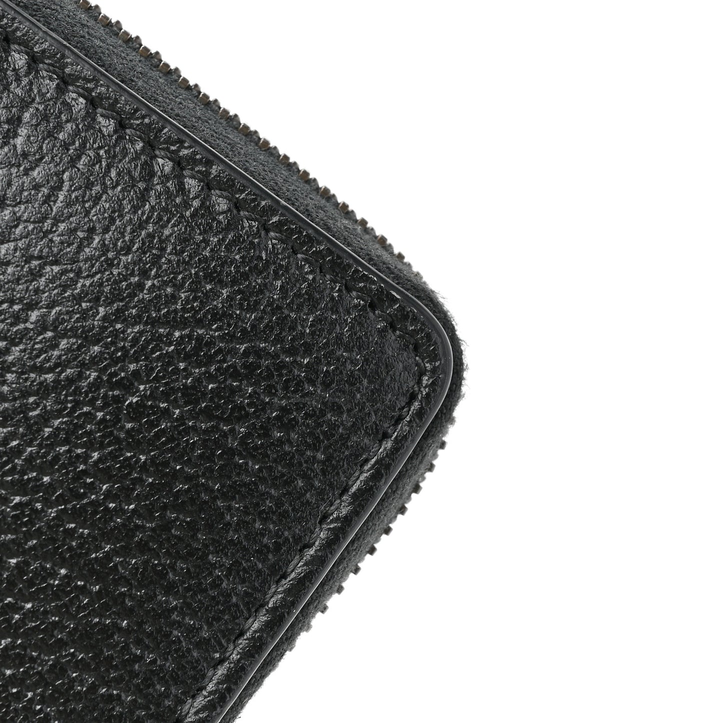 Dollar Calfskin Boar Effect GG Marmont Zip Around Wallet Black