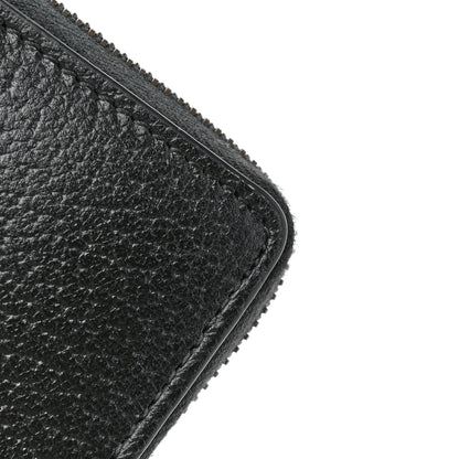 Gucci Dollar Calfskin Boar Effect GG Marmont Zip Around Wallet Black 13 of 14