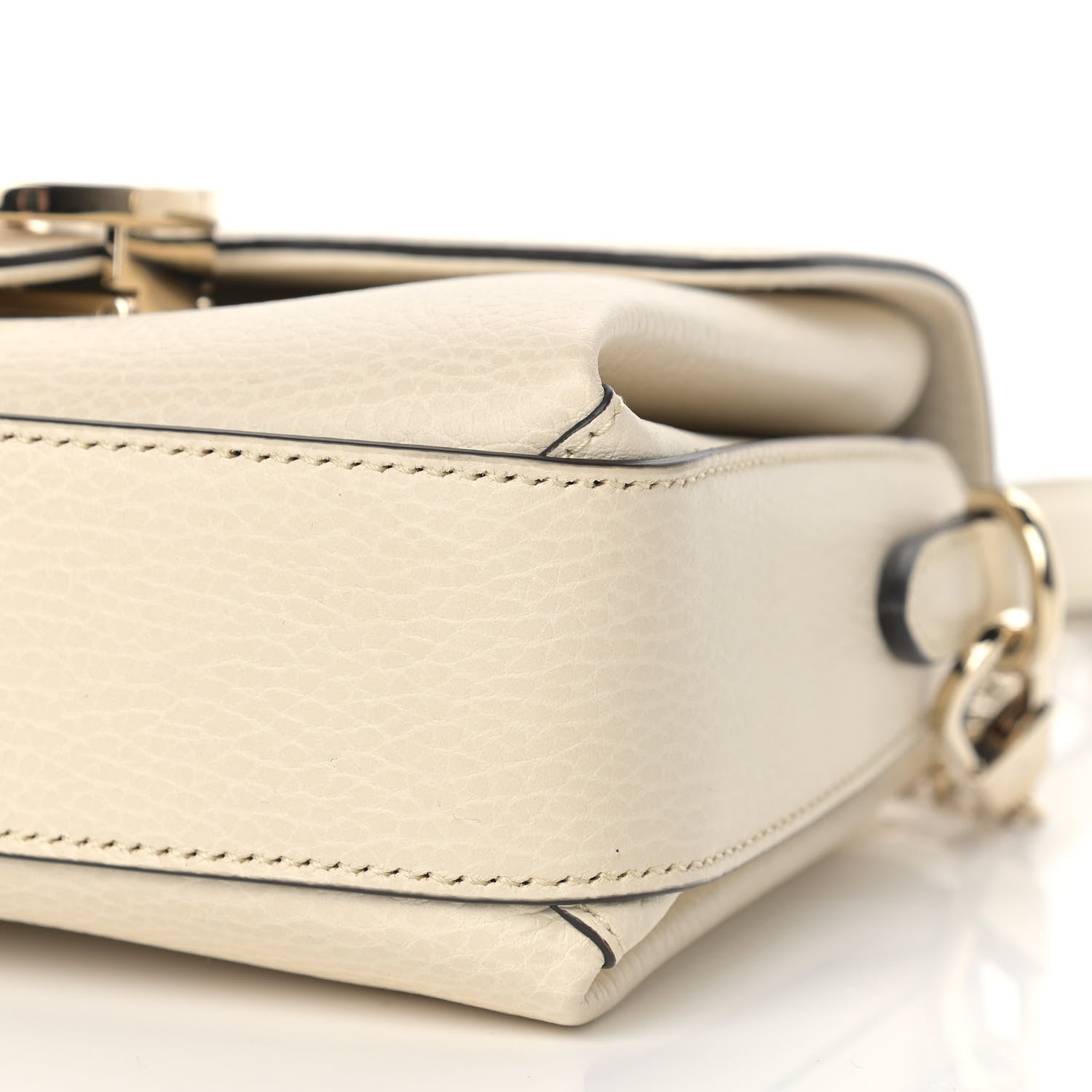 Gucci Dollar Calfskin Interlocking G Crossbody Bag Ivoire 9 of 10