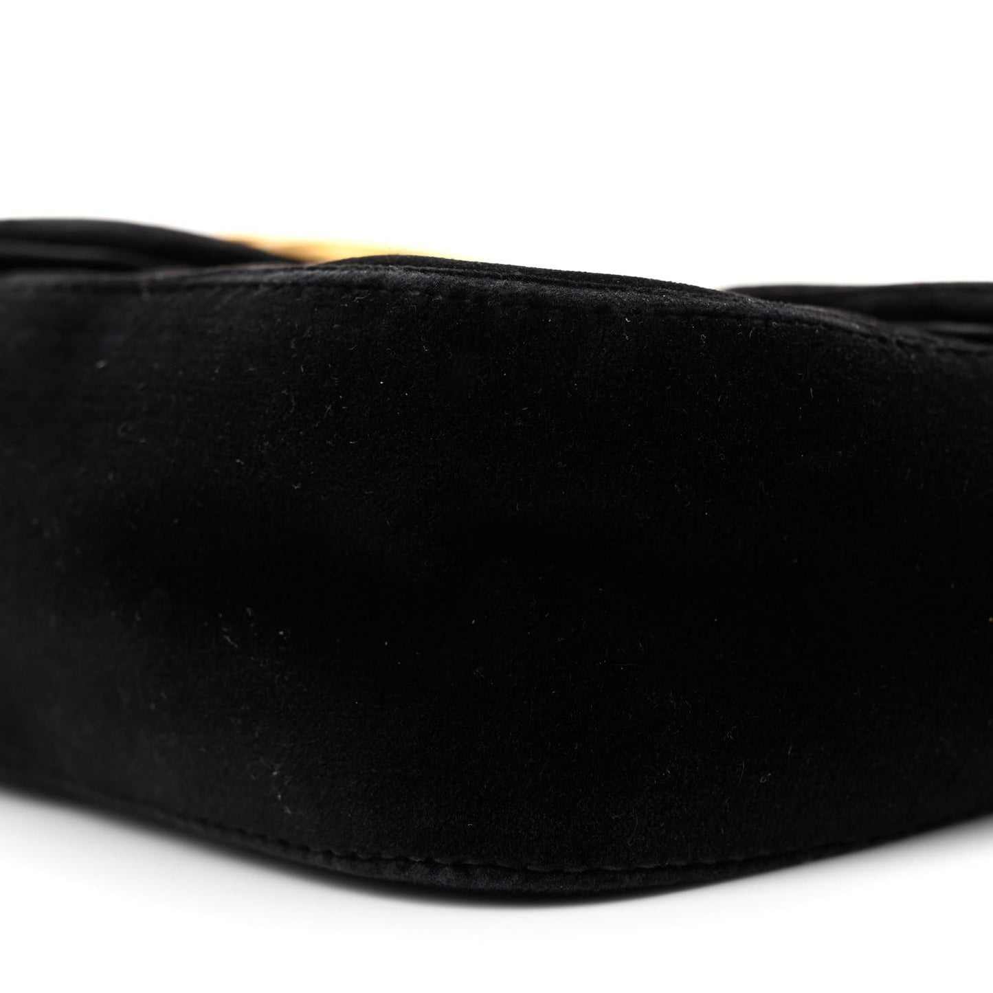 Velvet Matelasse Small GG Marmont Shoulder Bag Black