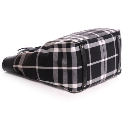 Burberry Canvas Check Tote Black 4 of 9